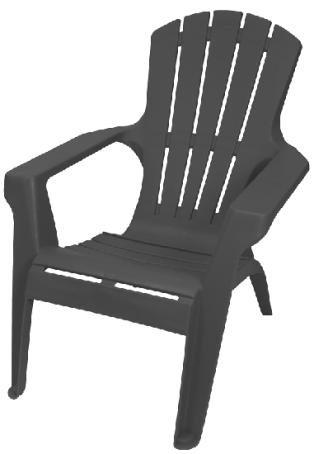 Muskoka Chair, Stacking, GREY Resin, Gracious Living