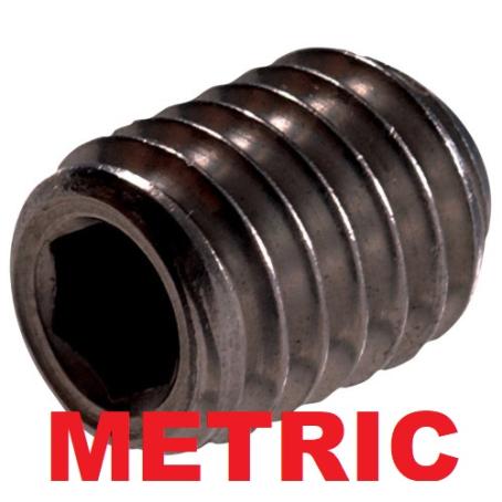 Set Screw, Allen Drive, M4 x 5 mm Metric, Steel