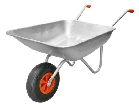 Wheelbarrow, Homeowner, Steel Tray, 2.5 cu ft, Powersonic