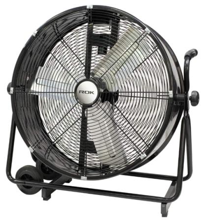 Fan, High-Velocity Drum, w/Wheels, 24-inch, 2-Speed, Industrial/Commercial