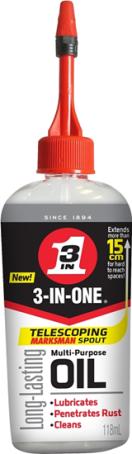 Lubricant, 3-in-1, 118 ml liquid, w/Telescoping Applicator 