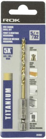 Drill Bit, Hex Shank, 5/32