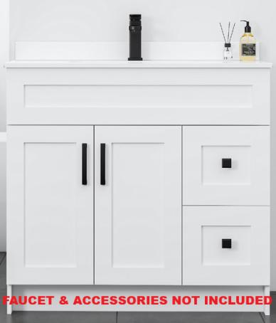 Vanity Base & Top, 2-Door/2-Drawer (LH), 30