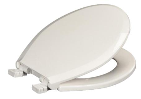 Toilet Seat, Round Bowl, Slow Close, Easy-Lift, Plastic, WHITE, Centoco