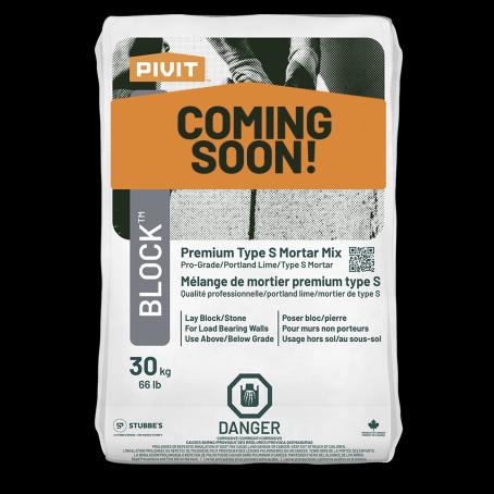 Mortar Mix, Type S, High Strength, Below Grade, Structural, PIVIT, 30 kg