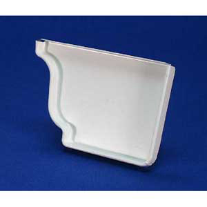 Eavestrough, Aluminum, Brown, GUTTER END CAP, Right Side (25206)