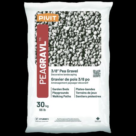 Pivit Pea GravL, Rounded Stone, Washed, 3/8