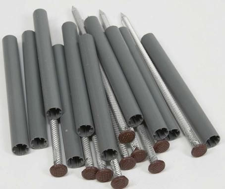 Eavestrough, SPIKE/FERRULE, Brown, 10/pk