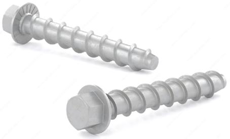 Wedge Concrete Anchor Screw, Hex Head, 3/8