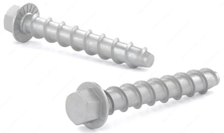 Wedge Concrete Anchor Screw, Hex Head, 3/8