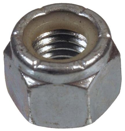 Lock Nut, Nylon Insert, #10-32, Zinc-Plated