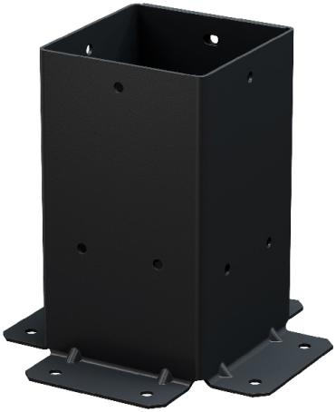 Post Base, 4 x 4, BLACK, Simpson SAGE, 2/pkg incl. screws (for pergola)