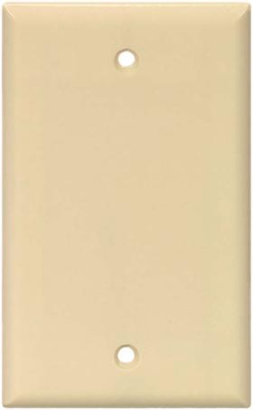 Cover Plate, Blank, Single Gang, Ivory