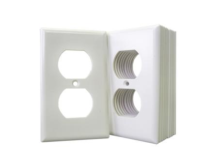 Cover Plate, Duplex Receptacle, White, 10/pkg
