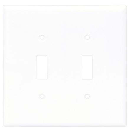 Cover Plate, Double Switch, White  