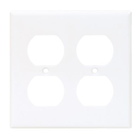 Cover Plate, Double Duplex, White