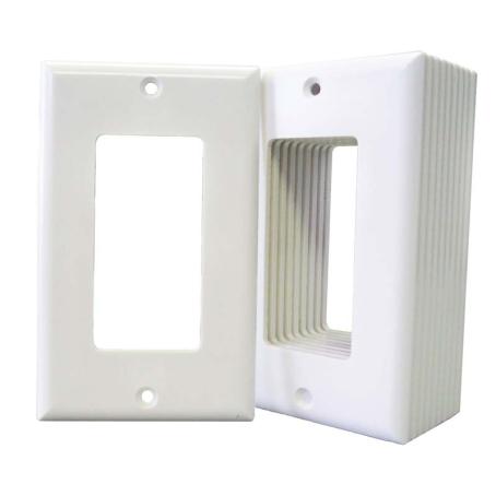 Cover Plate, Decora, Single Gang, White, 10/pkg