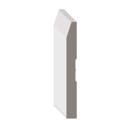 Baseboard, MDF Pre-Painted White, 1/2