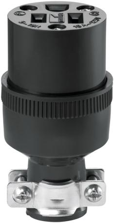 Electrical Cap, 3-Prong, Thermoplastic, 15 Amp/125 Volt, BLACK