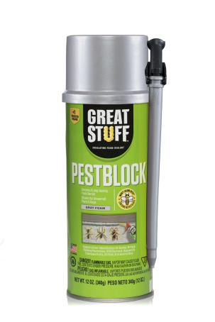 Spray Foam, Great Stuff, Pestblock, Smart Dispenser, 12oz.
