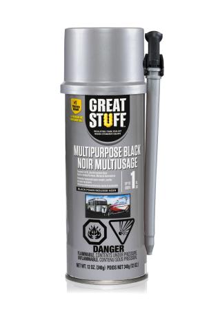 Spray Foam, Great Stuff, M/P Black, Smart Dispenser, 12oz.