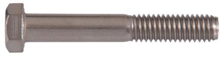 Hex Cap Screw, Stainless Steel, 1/4