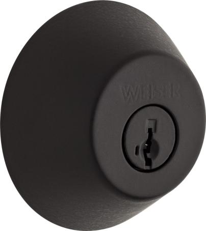 Deadbolt, Single Cylinder, WELCOME HOME, MATTE BLACK, Weiser Builder Pack