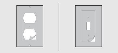 Draft Stoppers, for Electrical Switch/Receptacle, Foam (contains 2x switch, 8x receptacle; fit standard and Decora)