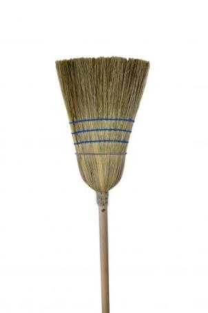 Corn Broom, Industrial, 1-Wire/3-String, 1-1/8