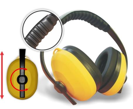 Ear Muff-Style Hearing Protection, Head Band type, NRR 26