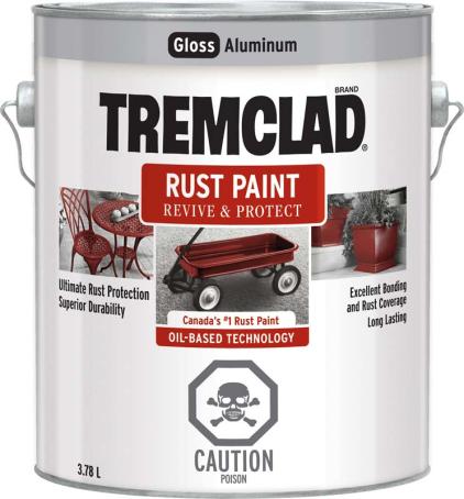 Rust Paint, ALUMINUM, 3.78 liter, Tremclad