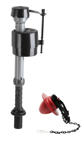 Toilet Repair Kit, incl. Fill Valve & Flapper, Fluidmater 400CA