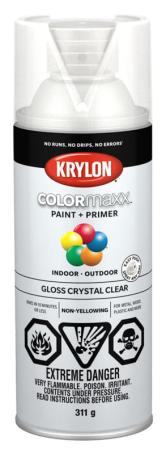 Spray Paint, All-Purpose, CRYSTAL CLEAR, 318 gram, Krylon COLORMAXX
