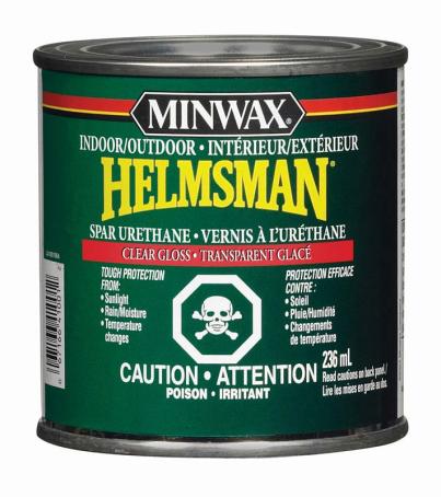 Varnish, Urethane, Interior/Exterior, Gloss, 236 ml, Minwax Helmsman
