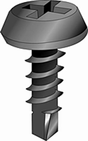 Framing Screw, Pan Head, Tek Point, #6 x 7/16