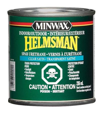 Varnish, Urethane, Interior/Exterior, Satin, 236 ml, Minwax Helmsman