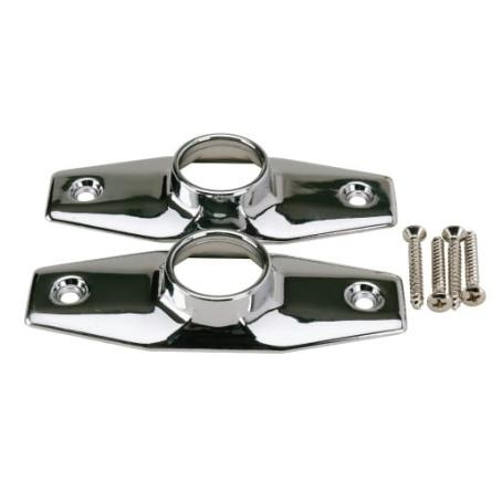 Shower Rod Flange, Long, Chrome-Plated, 2/pkg with screws, Moen