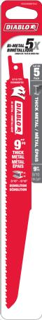 Reciprocating Saw Blade, Bi-Metal, 9
