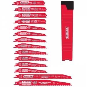 Reciprocating Saw Blade Set, Bi-Metal, 14 pieces per set