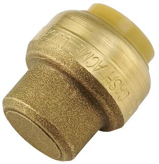 Cap, Quick-Connect, Brass, 3/4