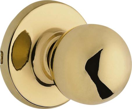 Passage Knob Set, YUKON, POLISHED BRASS, Weiser Visual Pack