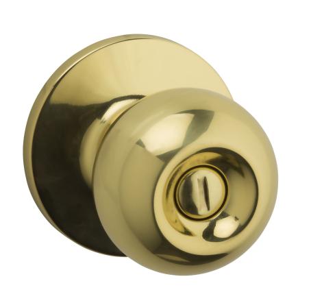 Privacy Knob Set, REGINA, POLISHED BRASS, Weiser Visual Pack