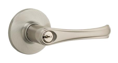 Keyed Entry Lever Set, GRAPEVINE, SATIN NICKEL, Weiser Visual Pack