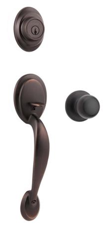Keyed Entry Gripset, KINGSWAY x FAIRFAX, VENETIAN BRONZE, Weiser Visual Pack