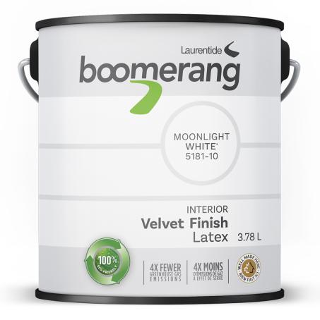 Paint, Interior, Latex, Boomerang, MOONLIGHT, Velvet Finish, 3.78 liter