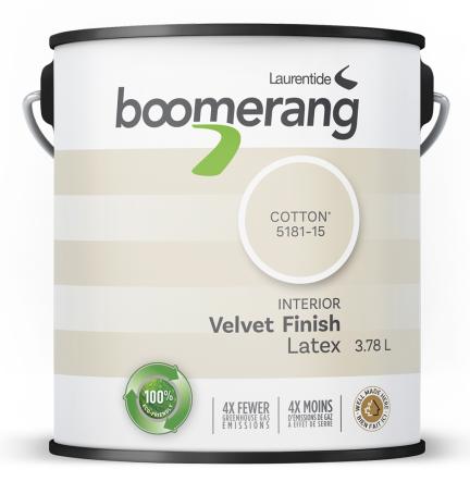 Paint, Interior, Latex, Boomerang, COTTON, Velvet Finish, 3.78 liter