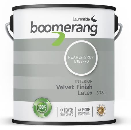 Paint, Interior, Latex, Boomerang, PEARLY GREY, Velvet Finish, 3.78 liter