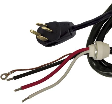 Dryer Cord Kit, Angle Plug, 1.5 meter, 30 amp