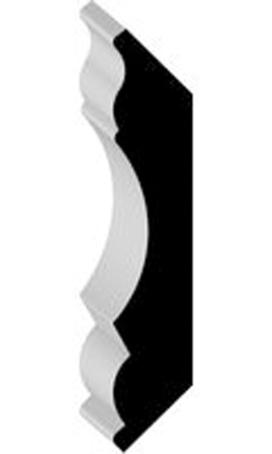Crown Moulding, MDF Pre-Painted White, 5/8