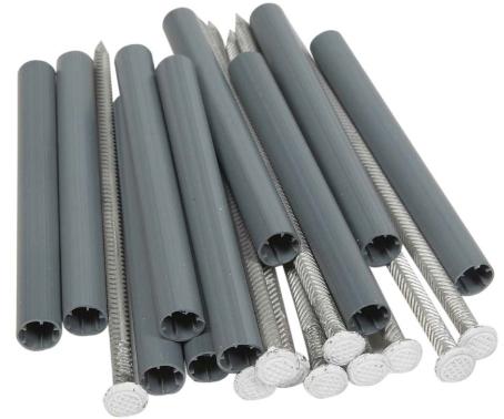 Eavestrough, SPIKE/FERRULE, White, 10/pk